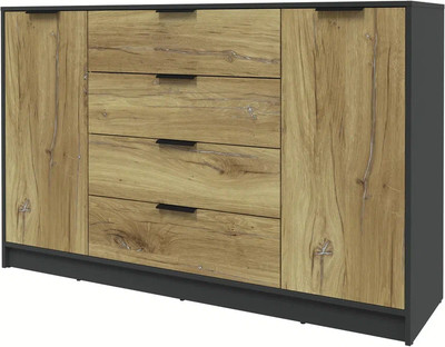 Тумба Interline Концепт КТ-Т160 (дуб нокс/антрацит)