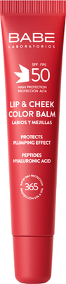 Бальзам для губ Laboratorios Babe Бальзам-тинт для губ и щек SPF 50 тон Red (20мл)