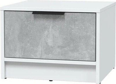 Прикроватная тумба Interline Концепт КТ-ТК1-35 (бетон/белый платинум)