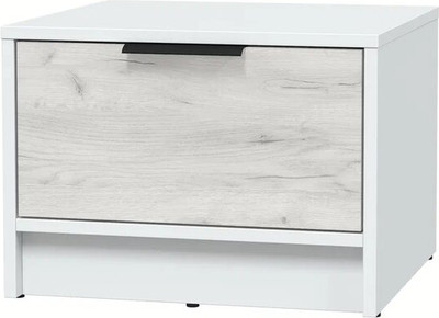 Прикроватная тумба Interline Концепт КТ-ТК1-35 (дуб белый/белый платинум)