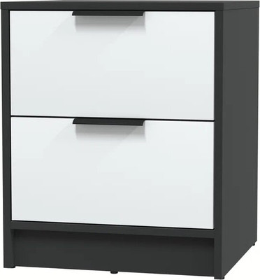 Прикроватная тумба Интерлиния Концепт КТ-ТК1-57 (белый платинум/антрацит)