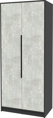 Шкаф Interline Концепт КТ-Ш2 (бетон лайт/антрацит)