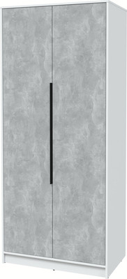 Шкаф Interline Концепт КТ-Ш2 (бетон/белый платинум)