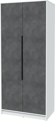 Шкаф Interline Концепт КТ-Ш2 (бетон портленд/белый платинум)
