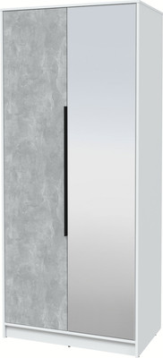 Шкаф Интерлиния Концепт КТ-Ш2з (бетон/белый платинум)