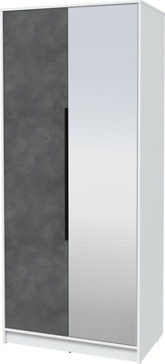 Шкаф Интерлиния Концепт КТ-Ш2з (бетон портленд/белый платинум)
