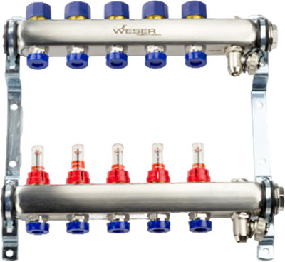 Коллектор отопления Weser 1" 3 отвода 250мм / 952011
