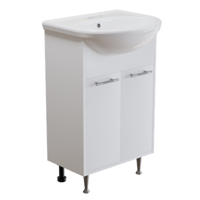 Тумба с умывальником Mixline АлАн-55 554982 + Уют 55 (белый)