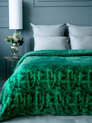 Покрывало Павлина Мрамор зеленый 150x200