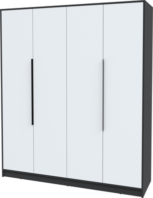 Шкаф Interline Концепт КТ-Ш4 (белый платинум/антрацит)