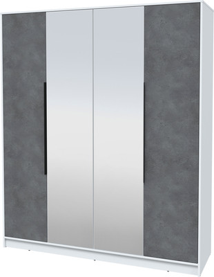 Шкаф Interline Концепт КТ-Ш4з (бетон портленд/белый платинум)