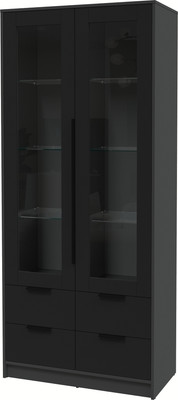 Шкаф с витриной Интерлиния Концепт КТ-ШВ2 (черный/антрацит)