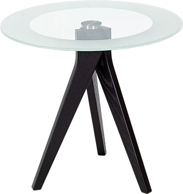 Журнальный столик Мебелик Рилле 441 (черный/стекло прозрачное)