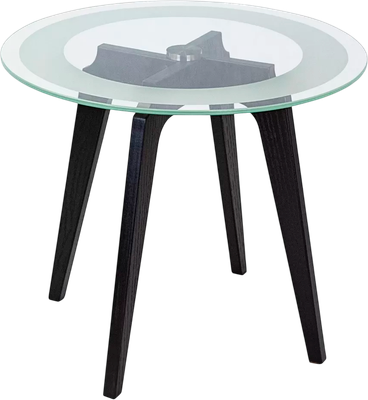 Журнальный столик Мебелик Рилле 447 (черный/стекло прозрачное)