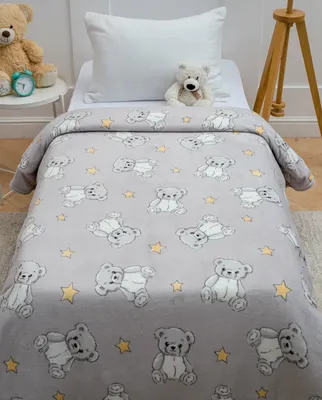 Плед Павлинка Медвежата серые 150x100