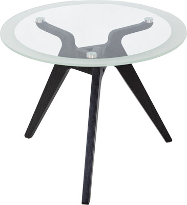 Журнальный столик Мебелик Рилле 449 (черный/стекло прозрачное)