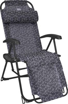 Складной шезлонг Ника КШ3М (черный графический)