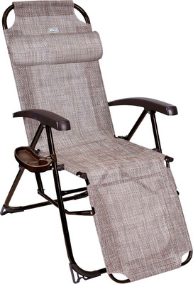 Складной шезлонг Ника КШ3М (коричневый меланж)