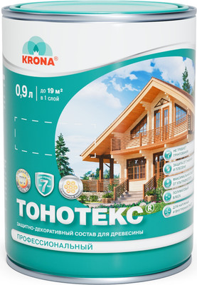 Защитно-декоративный состав KRONA Тонотекс (900мл, палисандр-мокко)