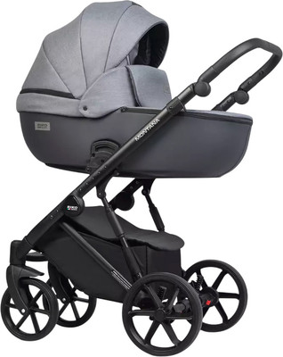 Детская универсальная коляска Riko Montana 3в1 Plus (40, графитовый/серый)