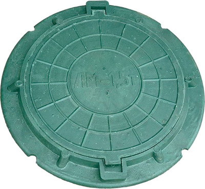 Люк канализационный Стандартпарк Полимер-песчаный / ЛМ А15-750 (зеленый)