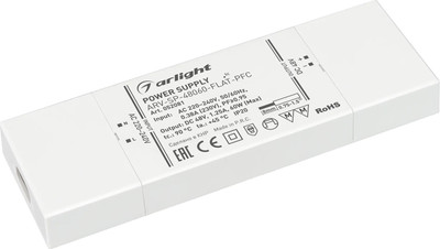 Блок питания для светильника Arlight ARV-SP-48060-FLAT-PFC 48V 1.25A 60W / 052081
