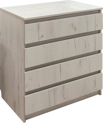 Комод Поставымебель 75х48x77 / КМС-Е-04 (дуб крафт белый)