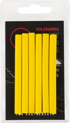 Комплект оснастки для приманки Волжанка Eva Stick for Zig Aligner 6x70мм / EVAVESZA-YE (6шт, желтый)
