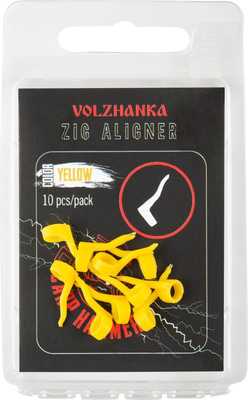Лентяйка для крючков Волжанка Zig Aligner / LVZA-YE (10шт, желтый)