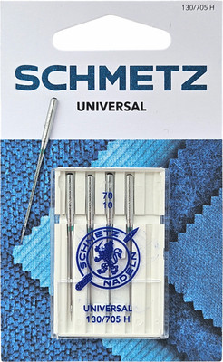 Набор игл для бытовой швейной машины Schmetz 130/705H Universal NM70 (5шт)