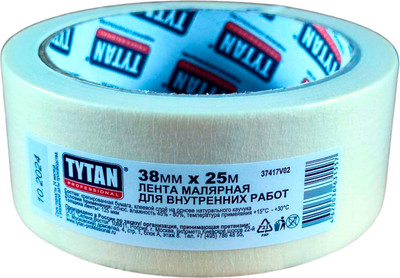 Лента малярная Tytan Professional 38мм / 11557 (25м, белый)