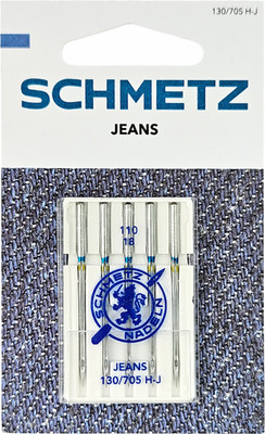 Набор игл для бытовой швейной машины Schmetz 130/705H-J Jeans NM110 (5шт)