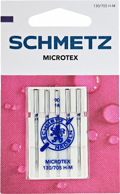Набор игл для бытовой швейной машины Schmetz 130/705H-M Microtex NM90 (5шт)