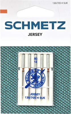 Набор игл для бытовой швейной машины Schmetz 130/705H-SUK Jersey NM80 (5шт)
