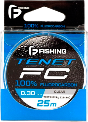 Леска флюорокарбоновая F-Fishing Tenet Fluorocarbon 25м / FTFT-030 (0.30мм)