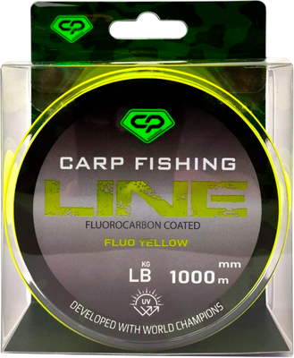 Леска флюорокарбоновая Carp Pro Fluorocarbon Coated Fluo Yellow 1000м / CP5110-035 (0.370мм)