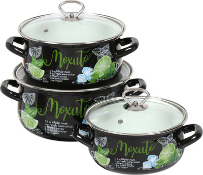 Набор кастрюль КМЗ Мохито Экстра стиль / 61915 (черный)