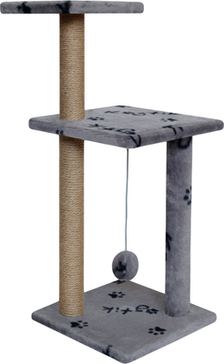 Комплекс для кошек Kogtik Триола Lux / СД ms (серый/лапки/джут)