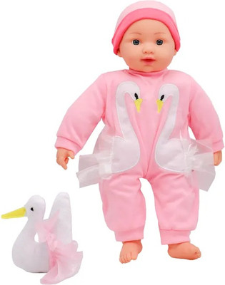 Пупс с аксессуарами Bambina Bebe С плюшевым лебедем / BD1874N