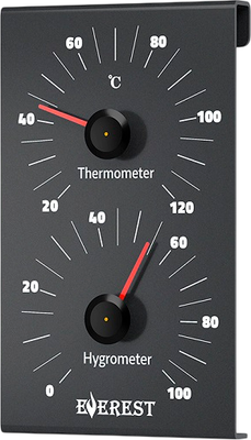 Термогигрометр для бани Everest TG-31 (черный)