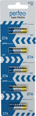 Комплект батареек Perfeo А27-BP5 Super Alkaline / PF 27A/5BL
