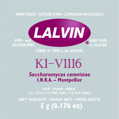 Дрожжи Lalvin V1116 (5гр)