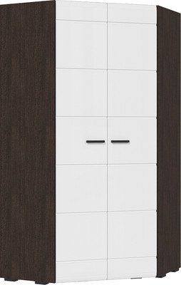 Шкаф Стендмебель Либерти ШК 06 угловой 1060 (мдф белый глянец/венге)