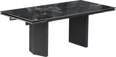 Обеденный стол Woodville Монерон 200-260х100х77 / 588032 (Black Paradise/черный)