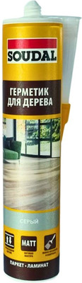 Герметик акриловый Soudal Для паркета и ламината (280мл, серый)