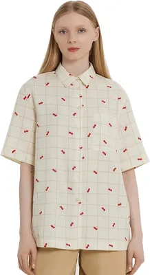 Рубашка Mark Formelle 112855-1/1 (р.170-104-110, вишенки на молочной клетке)