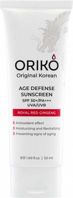 Крем солнцезащитный Oriko Royal Red Ginseng Age Defense Sunscreen SPF 50+ PA+++ (50мл)