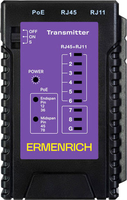 Кабельный тестер Ermenrich NetGeeks NP10 / 85300 (фиолетовый)