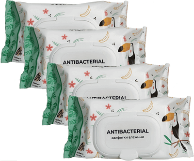 Влажные салфетки БелГринлайн С антибактериальным эффектом (4x144шт)