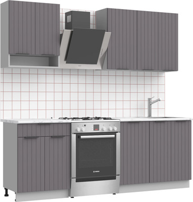 Кухонный гарнитур Arvento АНТА-плюс 1.6м (графит)